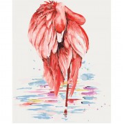Картина по номерам Идейка Животные, птицы Грациозный фламинго 2 40*50см KHO4068