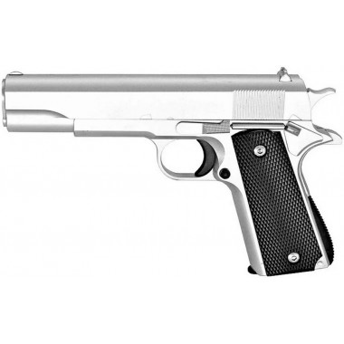 Детский пистолет на пульках Colt M1911 Galaxy G13S металл, серебристый