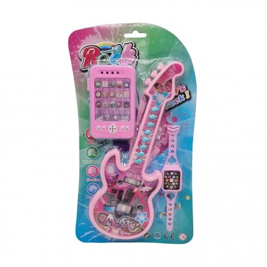 Детская игрушка Гитара Bambi 8120-2 с наручными часами и телефоном
