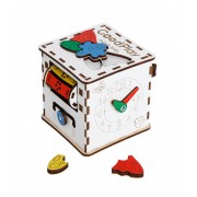 Детский развивающий куб Бизиборд K001, 12x12x12