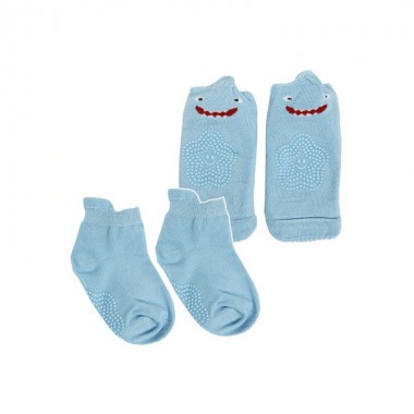 Детский набор наколенники и носки Акула MGZ-0649(Blue)
