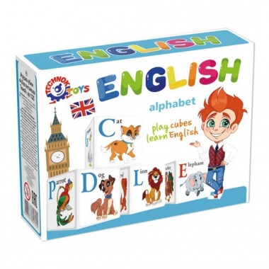 Детский развивающий набор кубиков "Английская азбука" 1325TXK 12 кубиков
