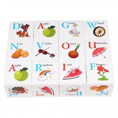 Детский развивающий набор кубиков "Английская азбука" 1325TXK 12 кубиков