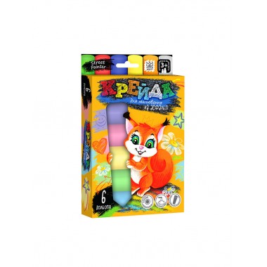 Мел для рисования на асфальте Danko Toys 6 шт. MEL-01-04