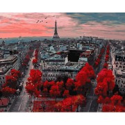 Картина по номерам. Brushme  Алые краски Парижа  GX4887, 40х50 см