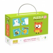 Детский пазл Зверята и их домики DoDo 300117, 24 детали