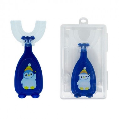 Детская зубная щетка-капа в футляре MGZ-0730(Blue) голубой