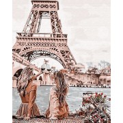 Картина по номерам Brushme с видом на Эйфелеву башню GX30103