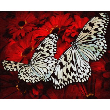 Картина по номерам Brushme Бабочки на цветах GX29432