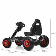 Карт педальный Bambi kart M 4036-2 надувные колеса Черный
