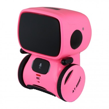 Детская игрушка "Интерактивный робот" AT001-04-UKR розовый, с голосовым управлением