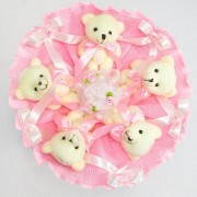 Букет з м'яких іграшок 5 ведмедиків 5288IT рожевий