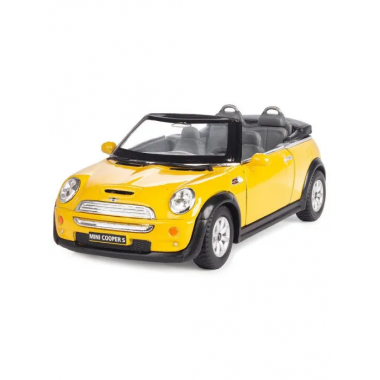 Детская коллекционная машинка Mini Cooper S Kinsmart KT5089W инерционная (Желтый)