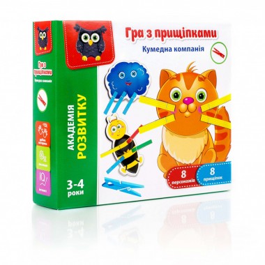 Игра Vladi Toys с прищепками Смешная компания VT5303-14 (укр)