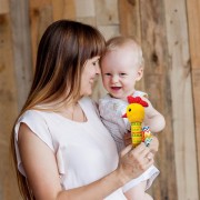 Іграшка м'яконабивна «Брязкальце Півник» МС 010302-02