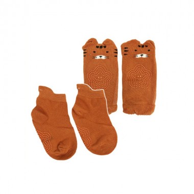 Детский набор наколенники и носки Тигр MGZ-0649(Orange)