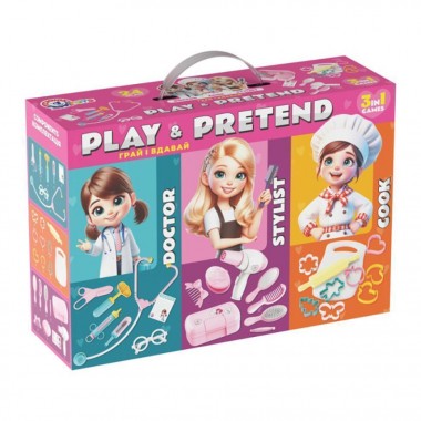Детский игровой подарочный набор 3 в 1 Play&pretend 2277TXK врач, стилист, повар