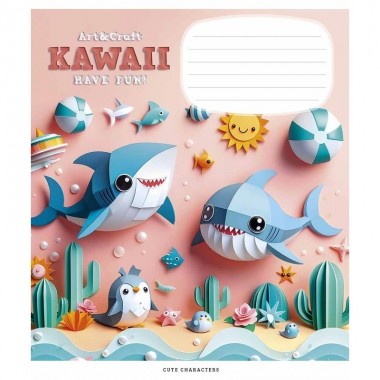 Тетрадь ученическая Art & Craft 012-3398K-1 в клетку, 12 листов