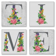 Набор для росписи по номерам. TIME лофт 18*18 см*4 шт. CH124