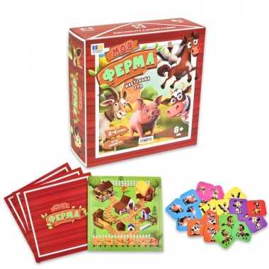 Настольная игра Моя ферма 30435 игровое поле, фишки с животными