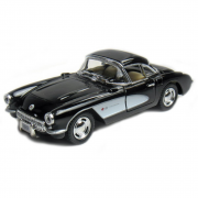 Дитяча колекційна машинка Chevrolet Corvette 1957 KT5316W інерційна  Чорний