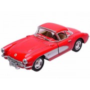 Дитяча колекційна машинка Chevrolet Corvette 1957 KT5316W інерційна  Червоний