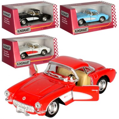 Машинка инерционная металл Chevrolet Corvette 1957 KT5316W