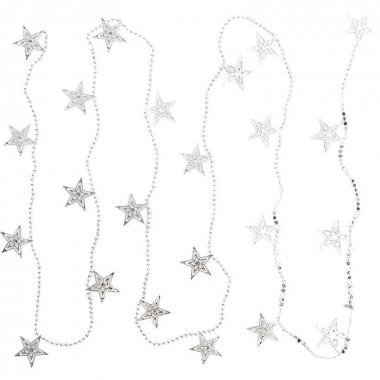 Декоративное ожерелье на елку Звездочки XYA-319 размер 2,7 м Декоративное ожерелье на елку Звездочки XYA-319 размер 2,7 м