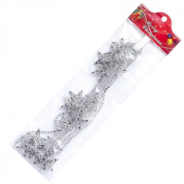 Декоративное ожерелье на елку Звездочки XYA-319 размер 2,7 м Декоративное ожерелье на елку Звездочки XYA-319 размер 2,7 м