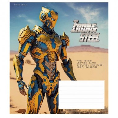 Тетрадь ученическая Iron&Steel 012-3284K-2 в клетку, 12 листов