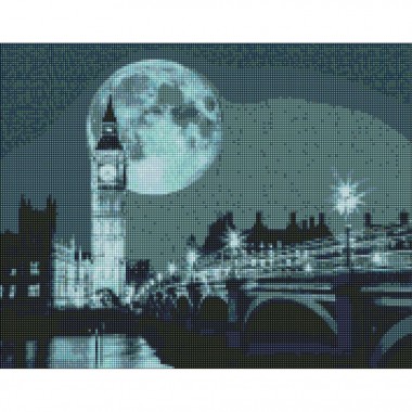 Алмазная мозаика Ночь в Лондоне Идейка AMO7212 40х50 см