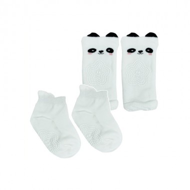 Детский набор наколенники и носки Панда MGZ-0649(White)