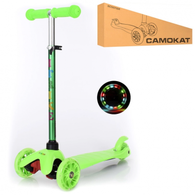 Самокат детский MINI iTrike BB 3-013-4-H-GR с подсветкой