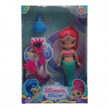 Кукла 608 "Shimmer and Shine" с  аксессуарами (Зелено-Розовая)