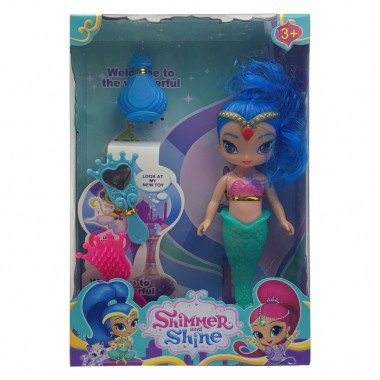 Кукла 608 "Shimmer and Shine" с  аксессуарами (Зелено-Синяя)