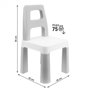 Детский стул Kids Chair 0198TXK серый, до 75 кг