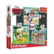 Дитячі пазли 3 в 1 Disney