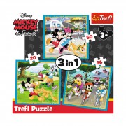 Дитячі пазли 3 в 1 Disney