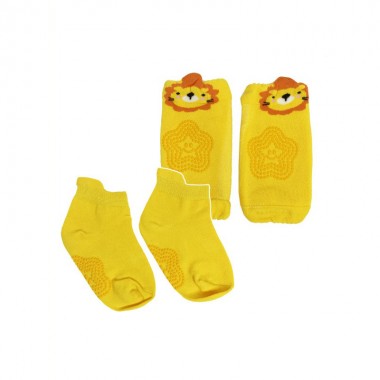 Детский набор наколенники и носки Лев MGZ-0649(Yellow)