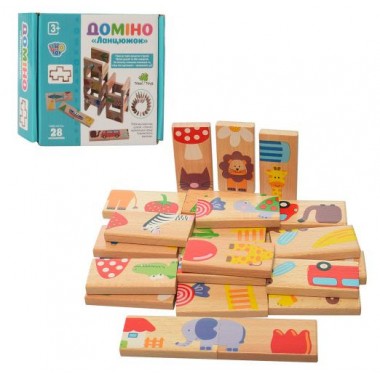 Деревянная игрушка Домино MD 2421 28 деталей