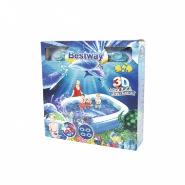Бассейн детский 54177 2 кольца 262-175-51см