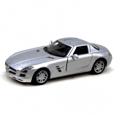 Машинка металлическая KT5349W Mercedes-Benz SLS AMG (Серебристый)