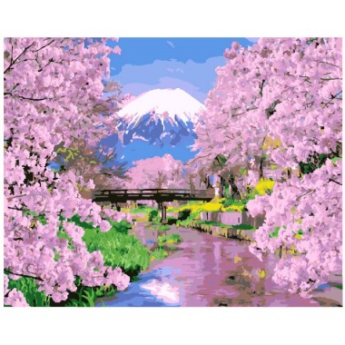 Картина по номерам Brushme Весна в Японии GX9506