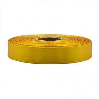 Атласная лента для рукоделия АБ-607, 1,2 см x 23 м, Золотой