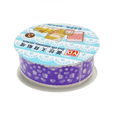 Скотч декоративный с орнаментом "Сердце" №63(Violet) 1,8 см х 1 м