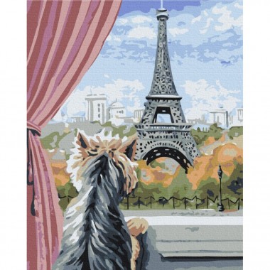 Картина по номерам "Париж из окна" BS51700, 40х50 см Картина по номерам "Париж из окна" BS51700, 40х50 см