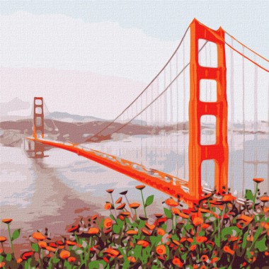 Картина по номерам Утренний Сан-Франциско Идейка KHO3596 50х50 см