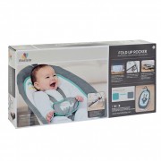 Шезлонг-гойдалка дитяча з масажером 6915 підвіска з брязкальцями