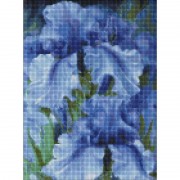 Алмазная мозаика Голубые ирисы © Юлия Томеско Идейка AMO7129 30х40 см