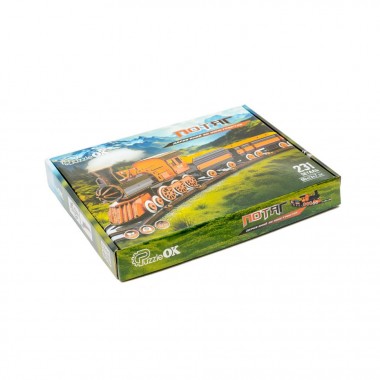 Деревянный 3D конструктор Поезд Puz-00924, 231 деталь